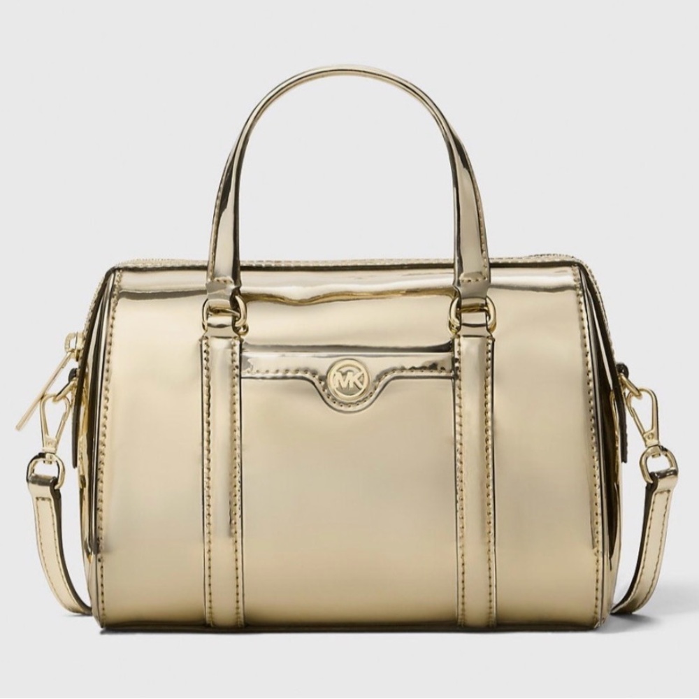 Michael Kors Gold Satchel Bag